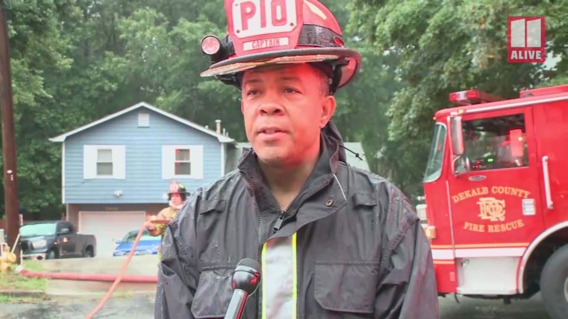 Fire crews rescued two people trapped by a house fire in DeKalb County Saturday morning, according to Capt. Dion Bentley with DeKalb Fire Rescue.