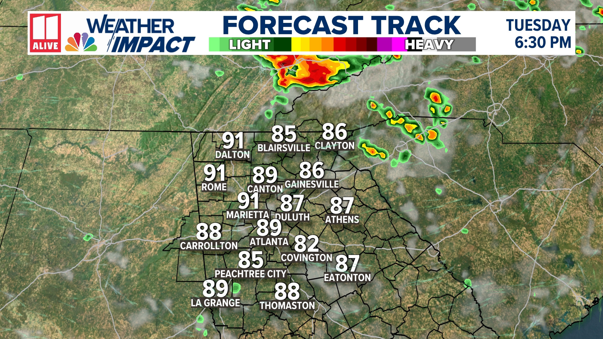 Weather Impact Alert | Strong storms possible for Tuesday afternoon ...