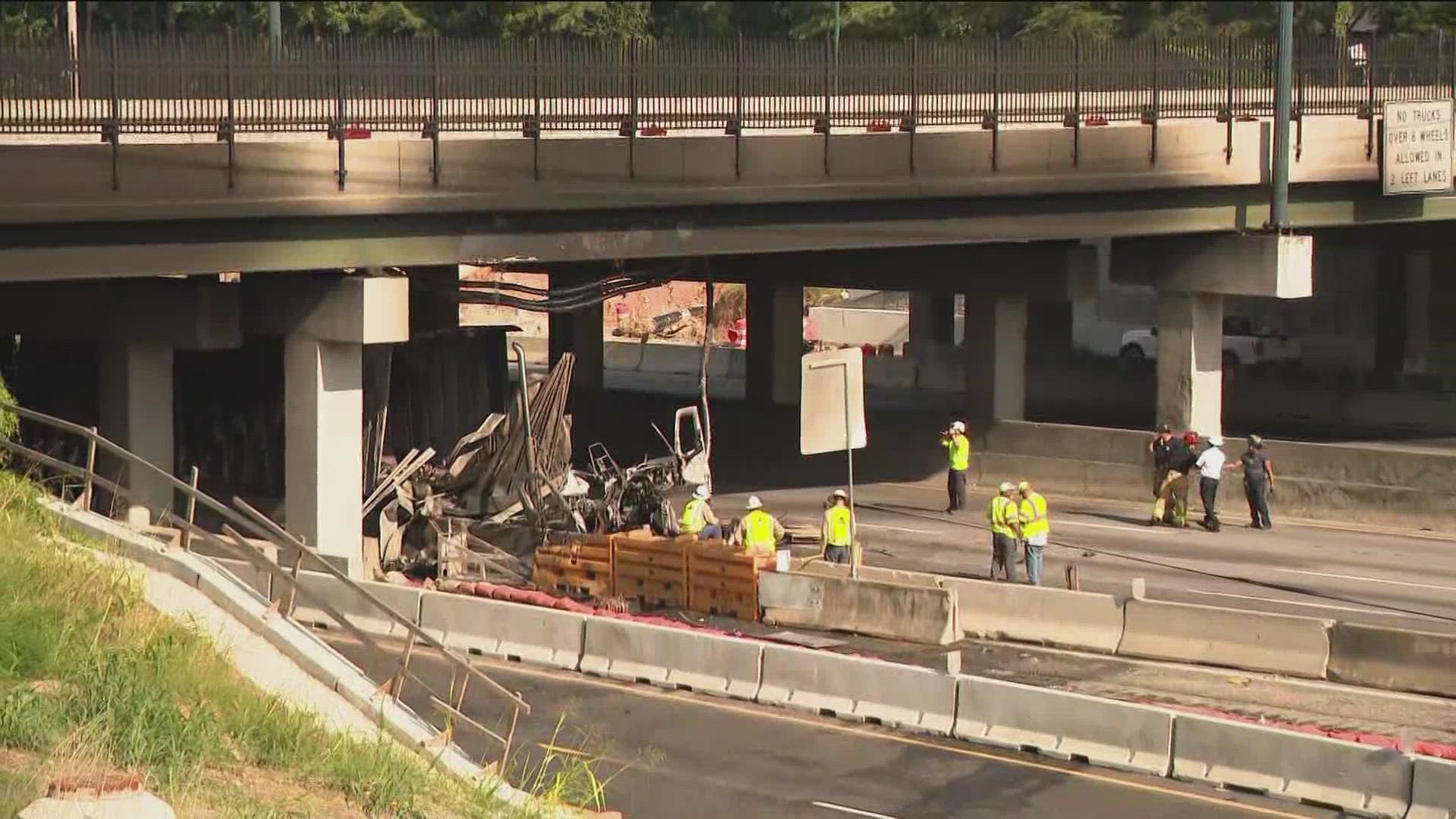 The incident happened on I-285 westbound, past Ashford Dunwoody Road.