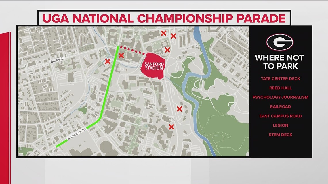 UGA National Championship parade rout Full information