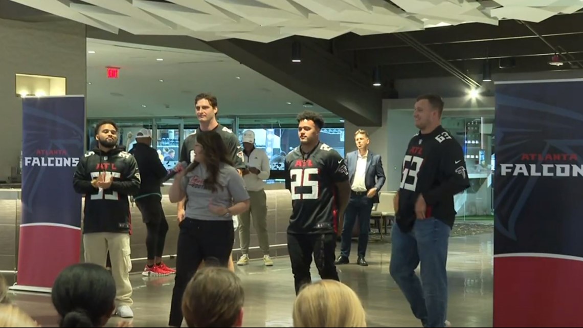 Girls Flag Football Wall Unveil at Mercedes-Benz Stadium