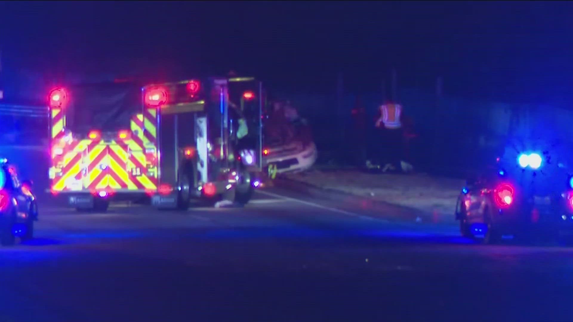 The wreck happened on Fulton Industrial Boulevard.