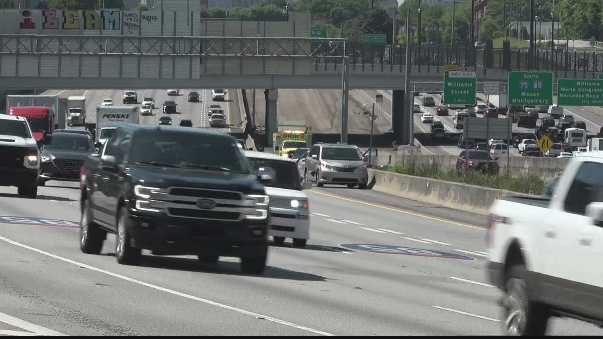 GDOT is pleading with stranded motorists to stay in their vehicles along busy interstates.