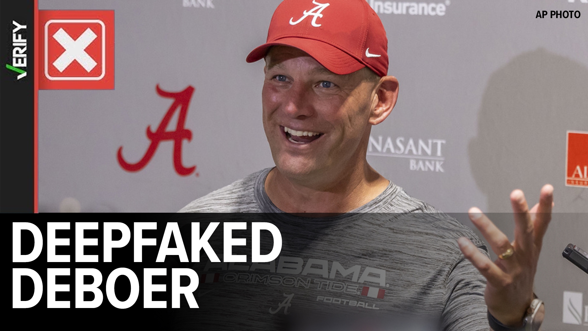 A deepfake video has the Alabama head coach saying questionable, sometimes offensive things based off a post-game press conference recorded Saturday.