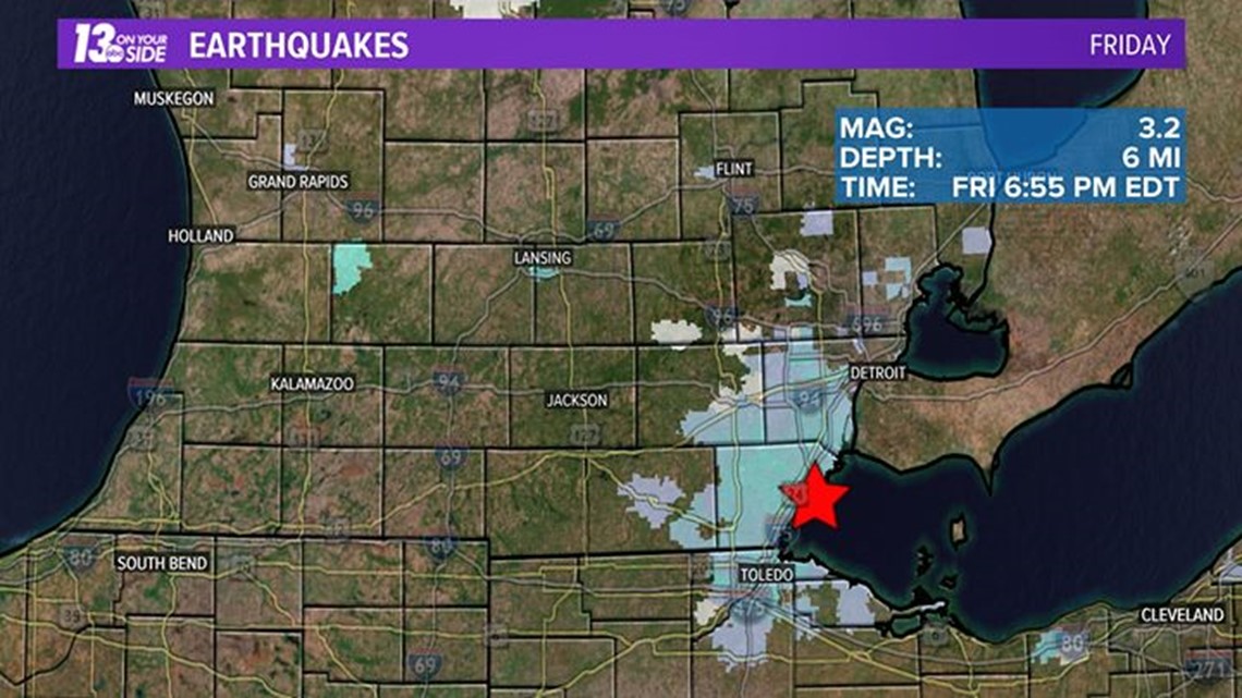 Earthquake occurs in southeast corner of Michigan