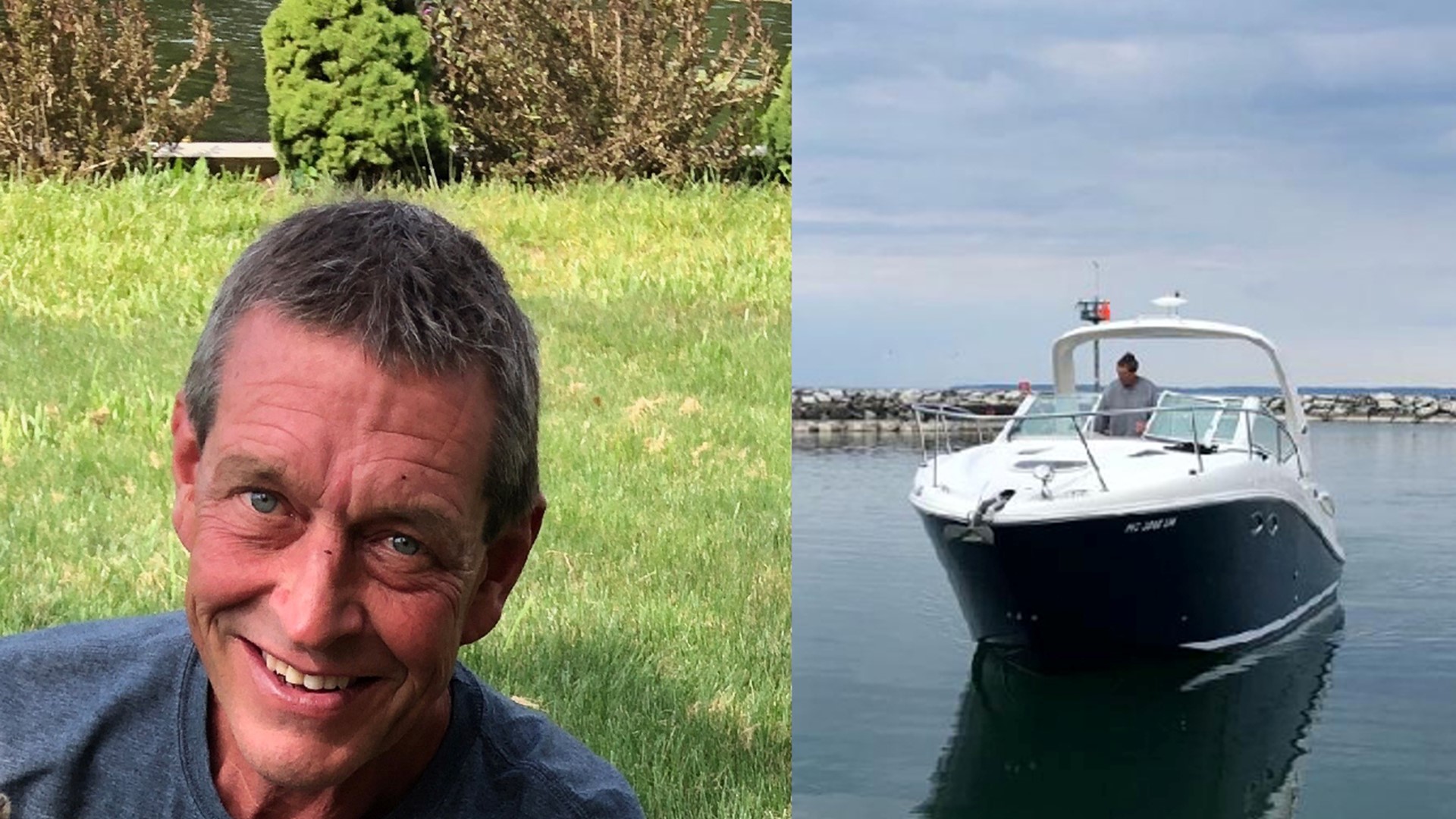 The US Coast Guard spotted the missing boat about 32 nautical miles West of Grand Haven. Crews said 61-year-old David Split was not on board.